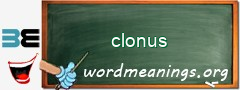 WordMeaning blackboard for clonus